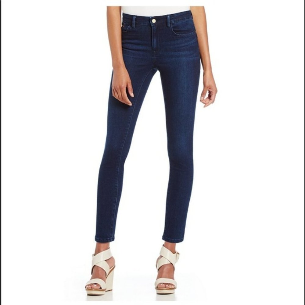 🆕 Ivanka Trump Sculpting Skinny Ankle Jean Mid Rise Sz 8 Blue Jeans NWT Stretch